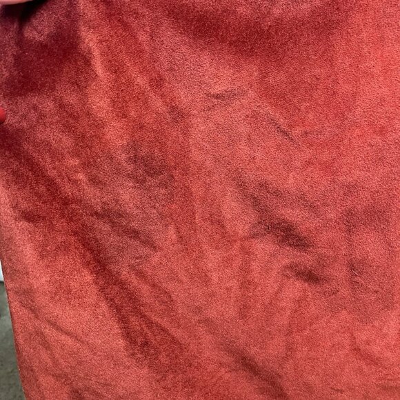 VTG 70s Burnt Orange Velour Robe Varsity Stripe Lounge Kimono Style Mid Century - Picture 9 of 16